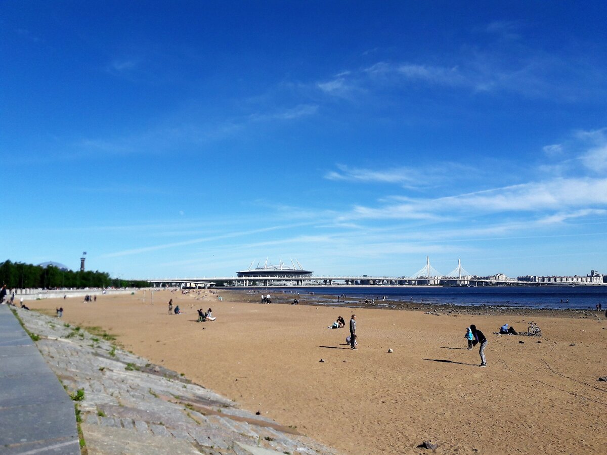 Фото автора. Пляж в парке 300-летия Санкт-Петербурга.