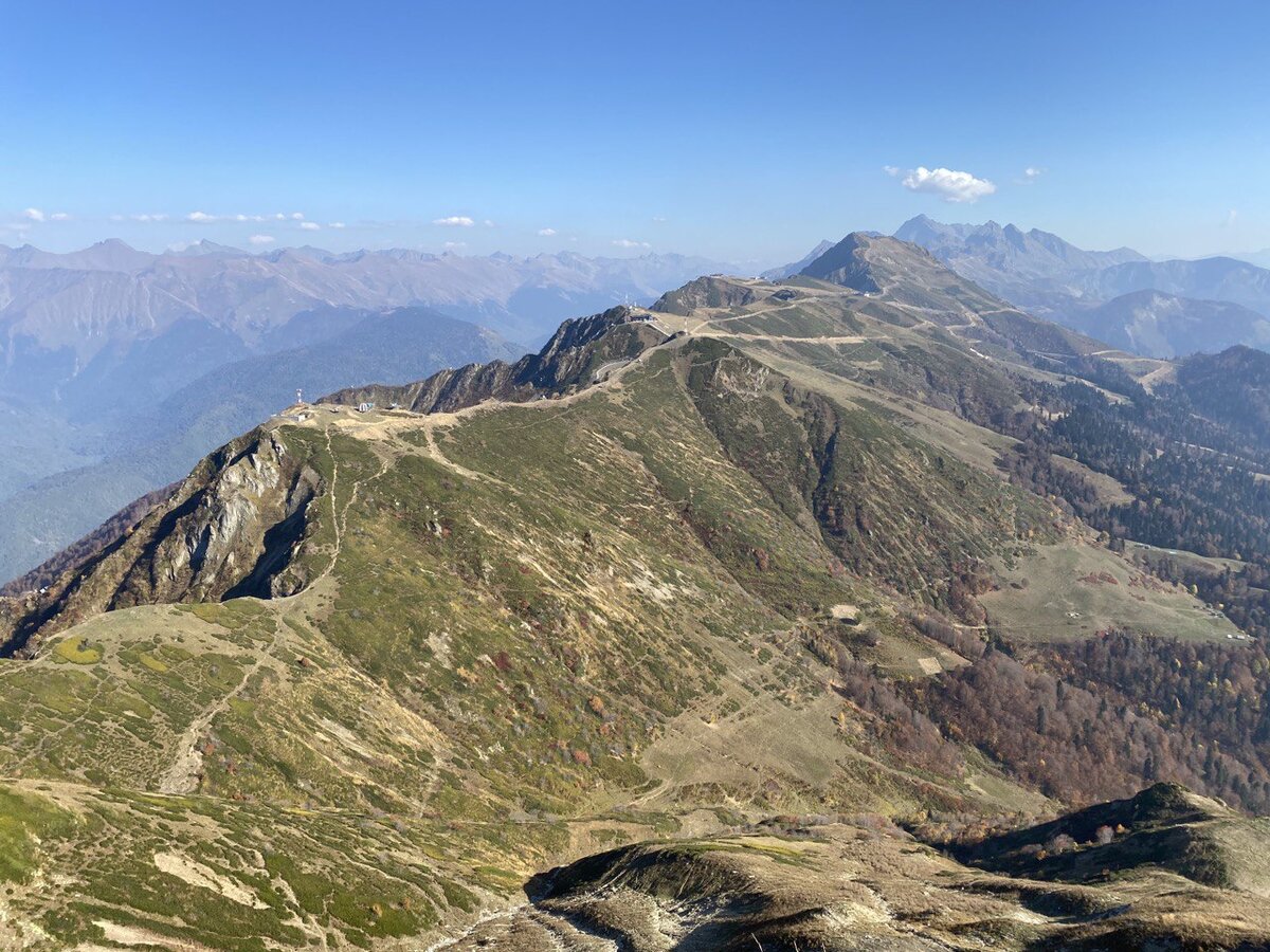 Маршрут Роза Пик - Черная пирамида. Еще известен как "Хайкинг по хребту Аибга". 