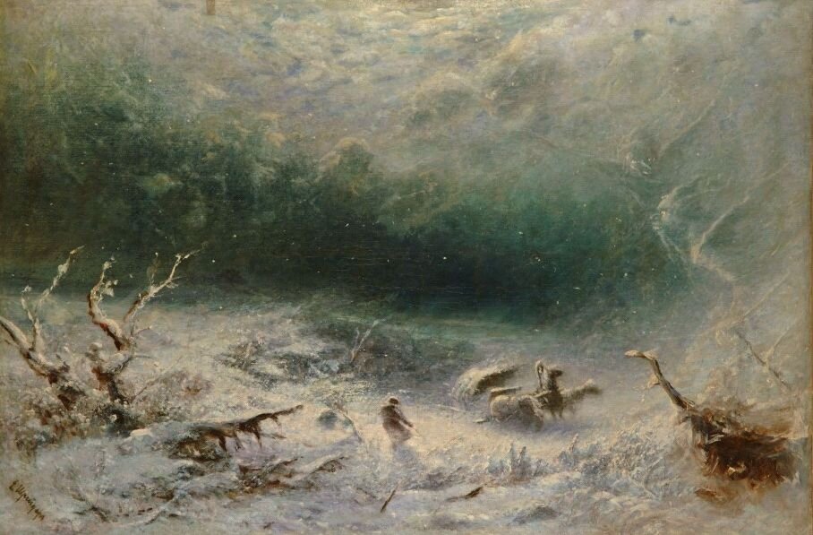 Е.Е. Шрейдер. «Бесы». Иллюстрация к стихотворению А.С. Пушкина. до 1898 года 