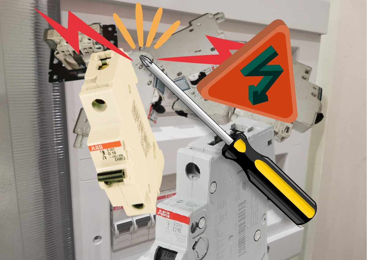 Коллаж на тему электрических автоматов