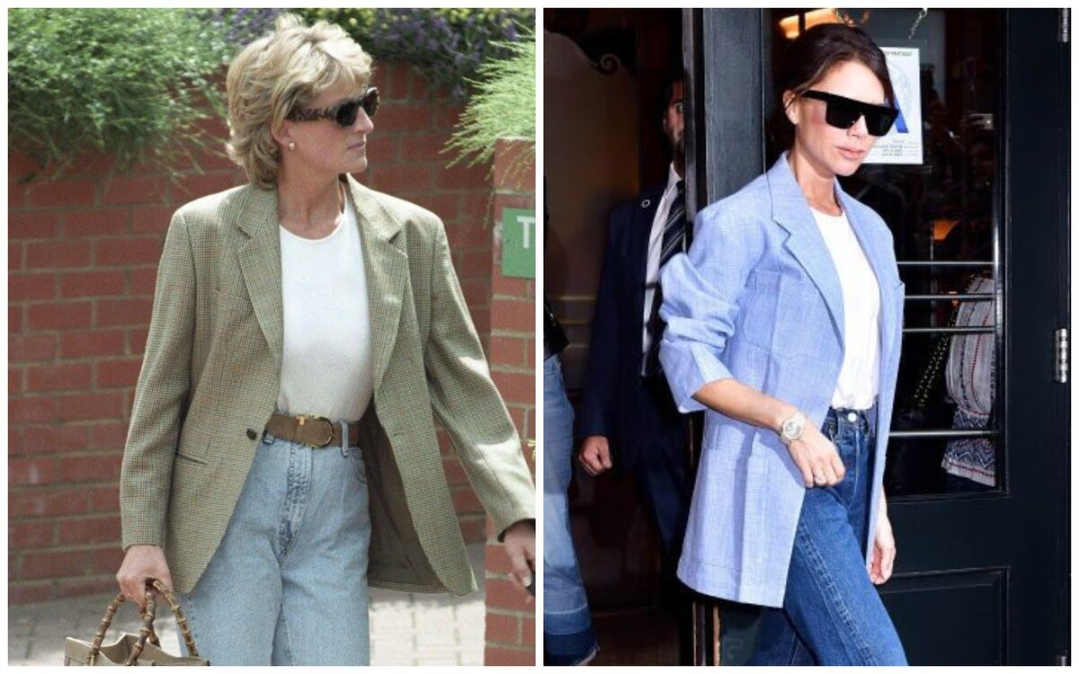 Принцесса Диана и Виктория Бэкхем 