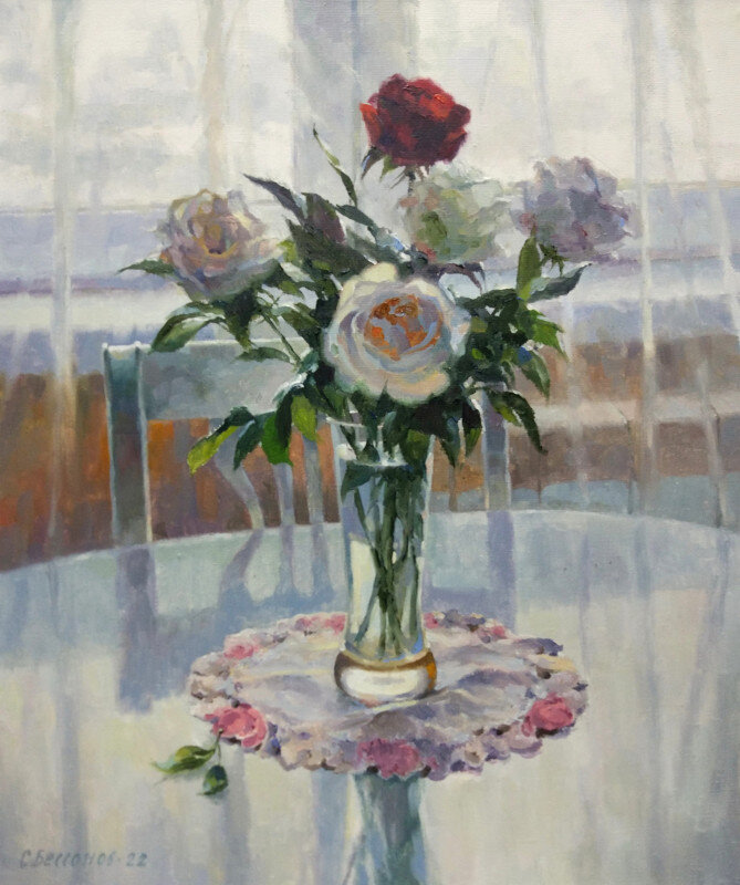 "зА ОКНОМ ЗИМА" Бессонов Сергей. https://www.artbessonov.ru/