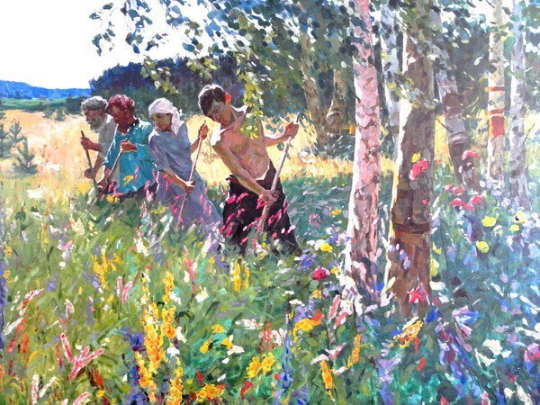 "Косцы" картина моего земляка Аркадия Пластова