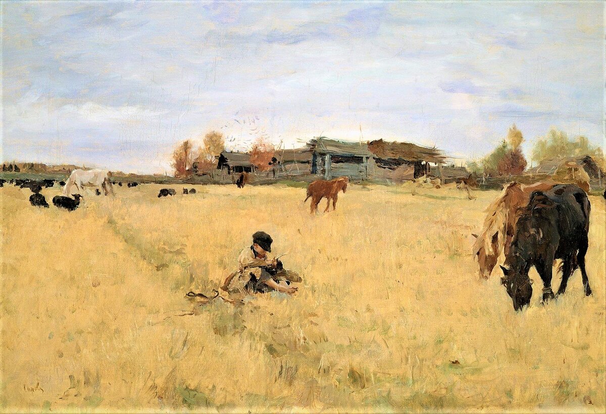 В.А.Серов "Октябрь. Домотканово" 