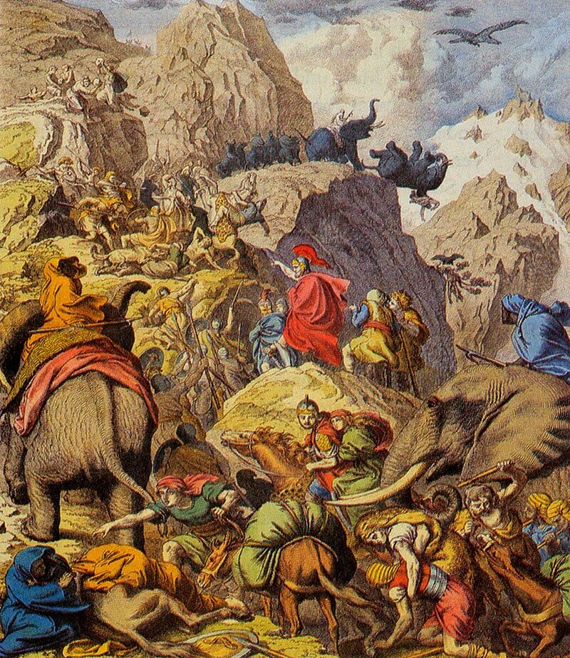 Переход через Альпы.