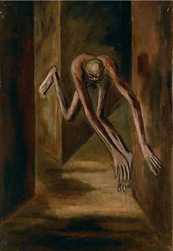 Б. Голополосов. Человек стукается о стену