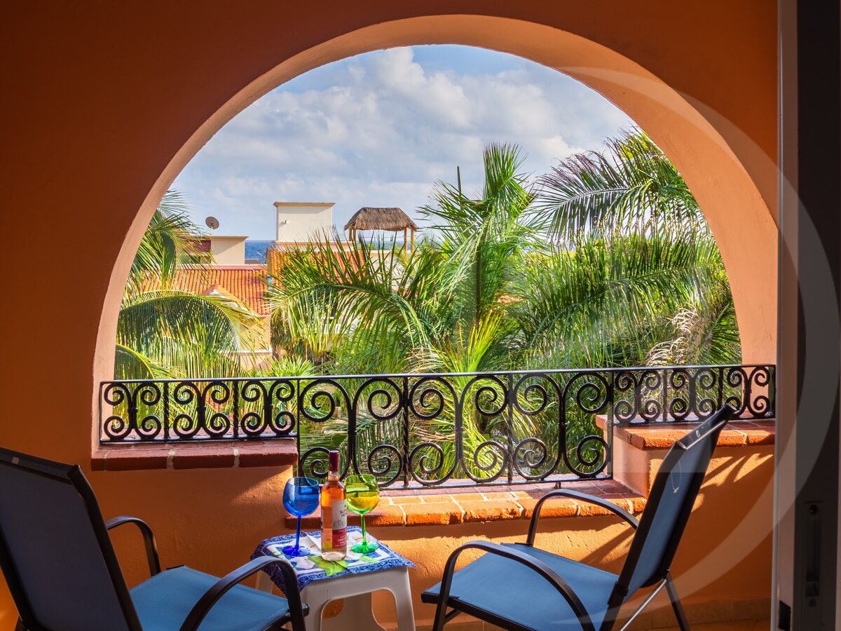 Квартира с видом на море. Вторая линия, в Пуэрто Авентурас, Ривьера Майя, Мексика