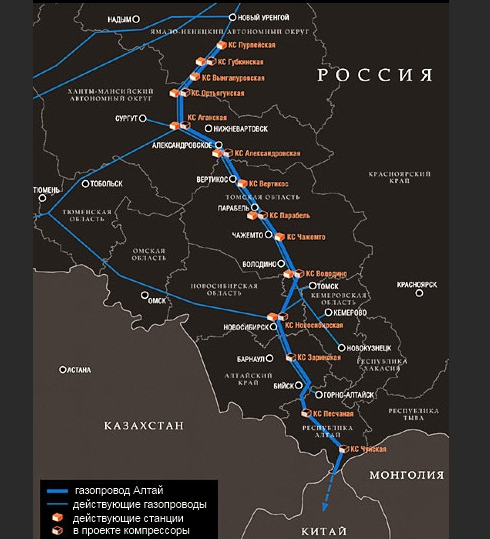 Сила сибири карта газопровода