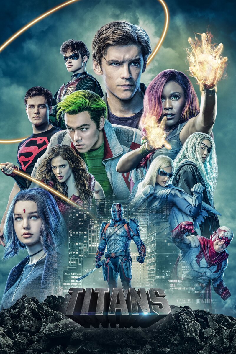 Титан постер. Titans сериал. Titans 2 сезон. Титаны DC сериал. Титаны сериал Нетфликс.