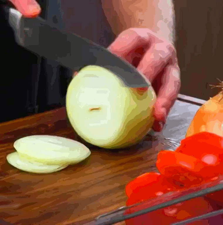 нарезаем кольцами