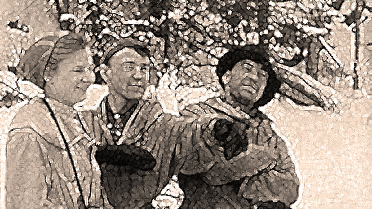 Перевал Дятлова. Туристы позируют на привале. 