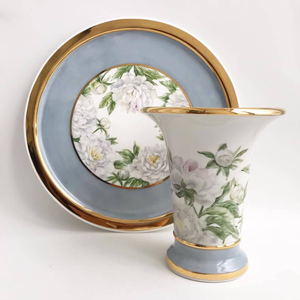 Фарфор пион. Noritake Jardin fleuri. Фарфор с декором под мозаику. Роспись по фарфору Россия.