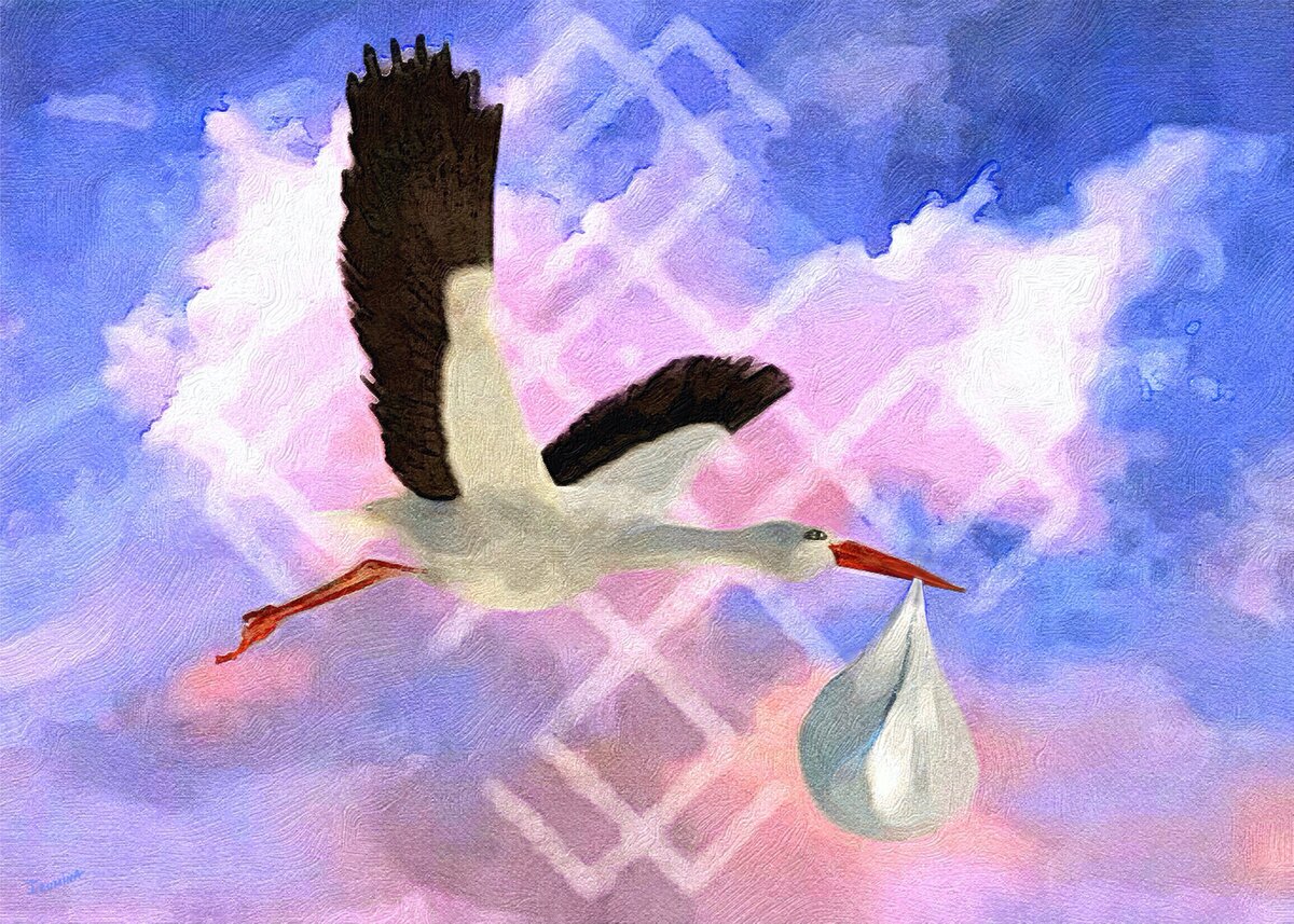 Моя картина "Драгоценная ноша". В описании канала есть ссылка на мой сайт, и там вы можете посмотреть и даже купить много прекрасных картин, в том числе и эту.