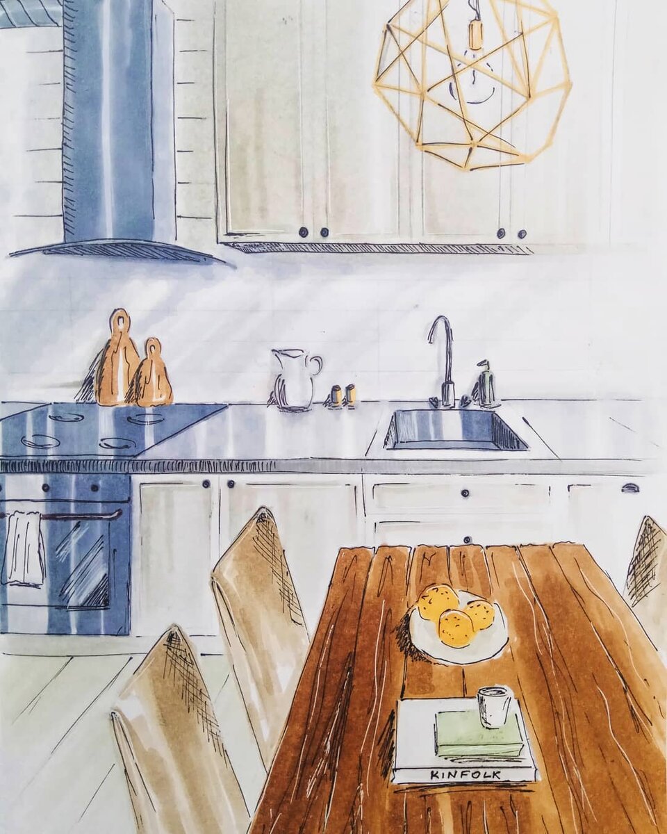 Один из моих первых скетчей маркерами