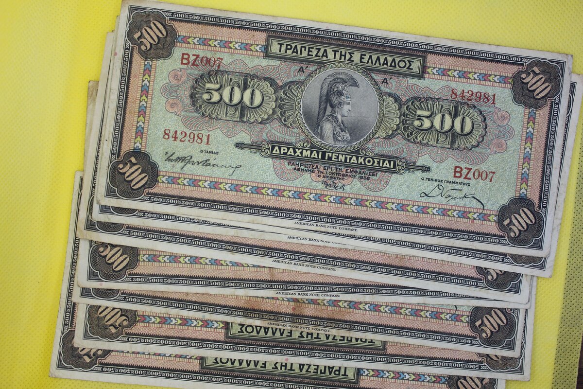 500 драхм Греции.