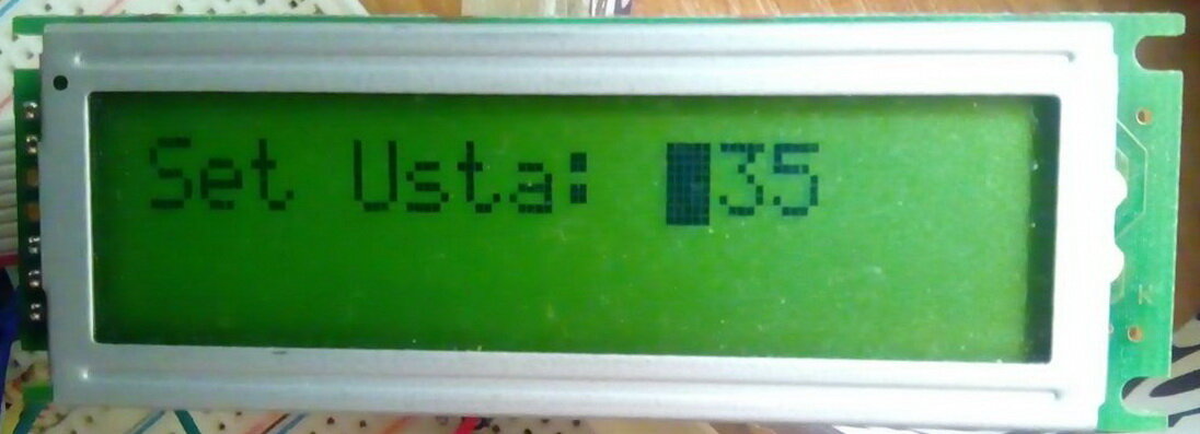 настройка уставки температуры