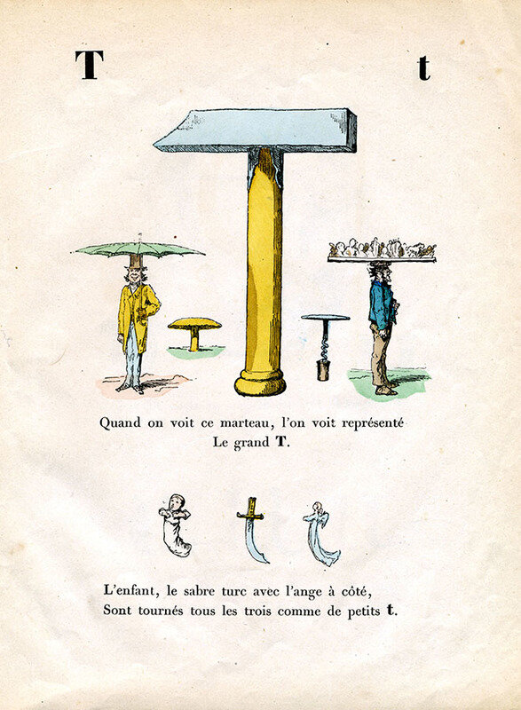 Букварь «A. B. C. Trim, alphabet enchanté». Иллюстрации Берталя. Франция, 1861 год
Wikimedia Commons