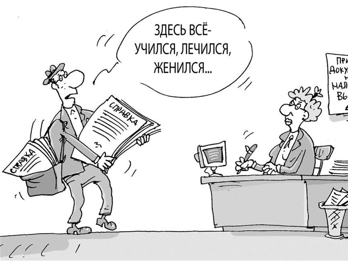 Налоговый вычет карикатура