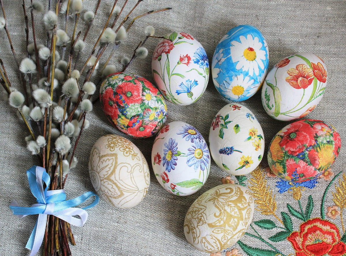 Декор яиц к пасхе своими руками, фото идеи украшений