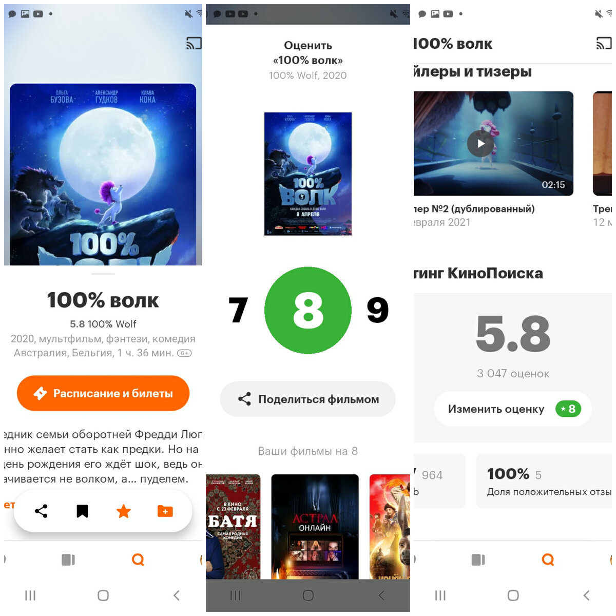 Постер+моя оценка на кинопоиске 