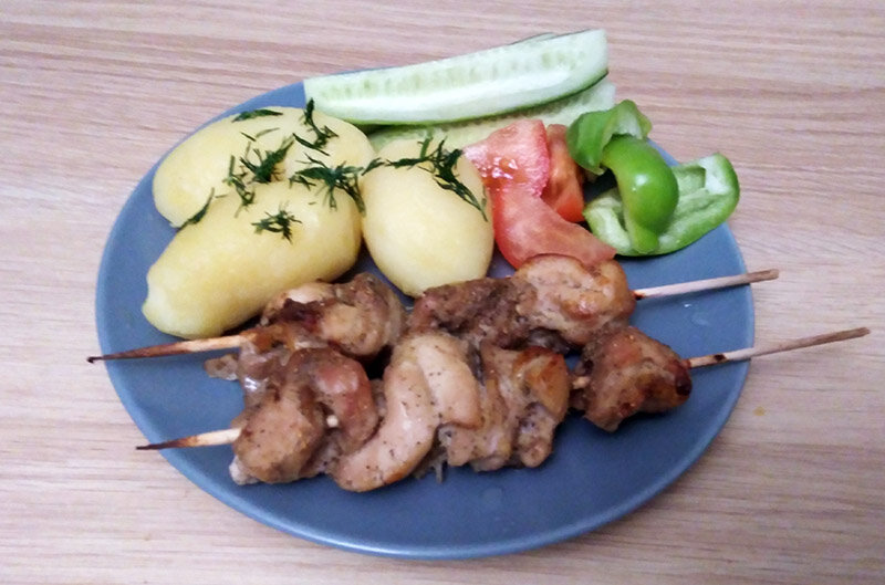 Шашлык из куриного филе