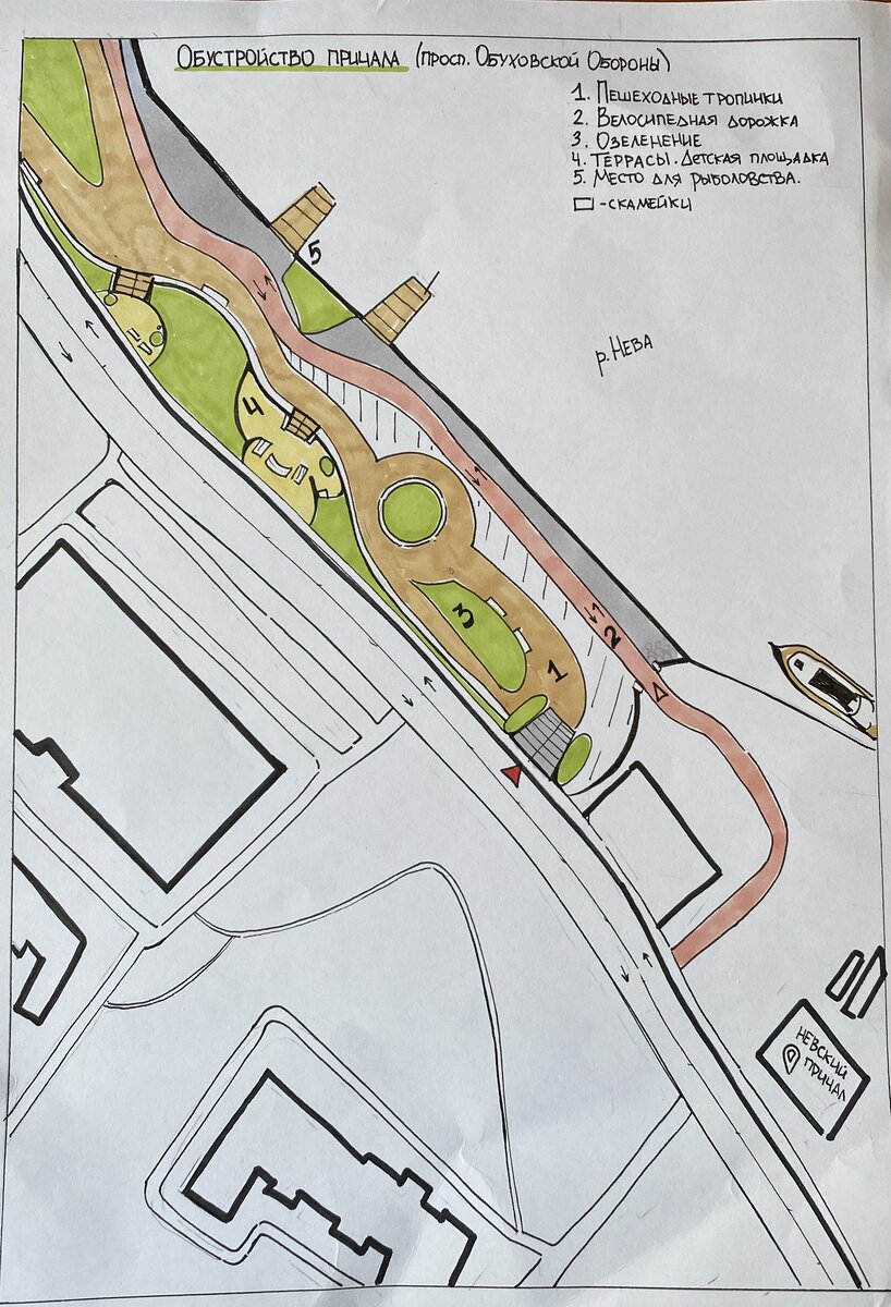 Обустройство причала (пр. Обуховской обороны)