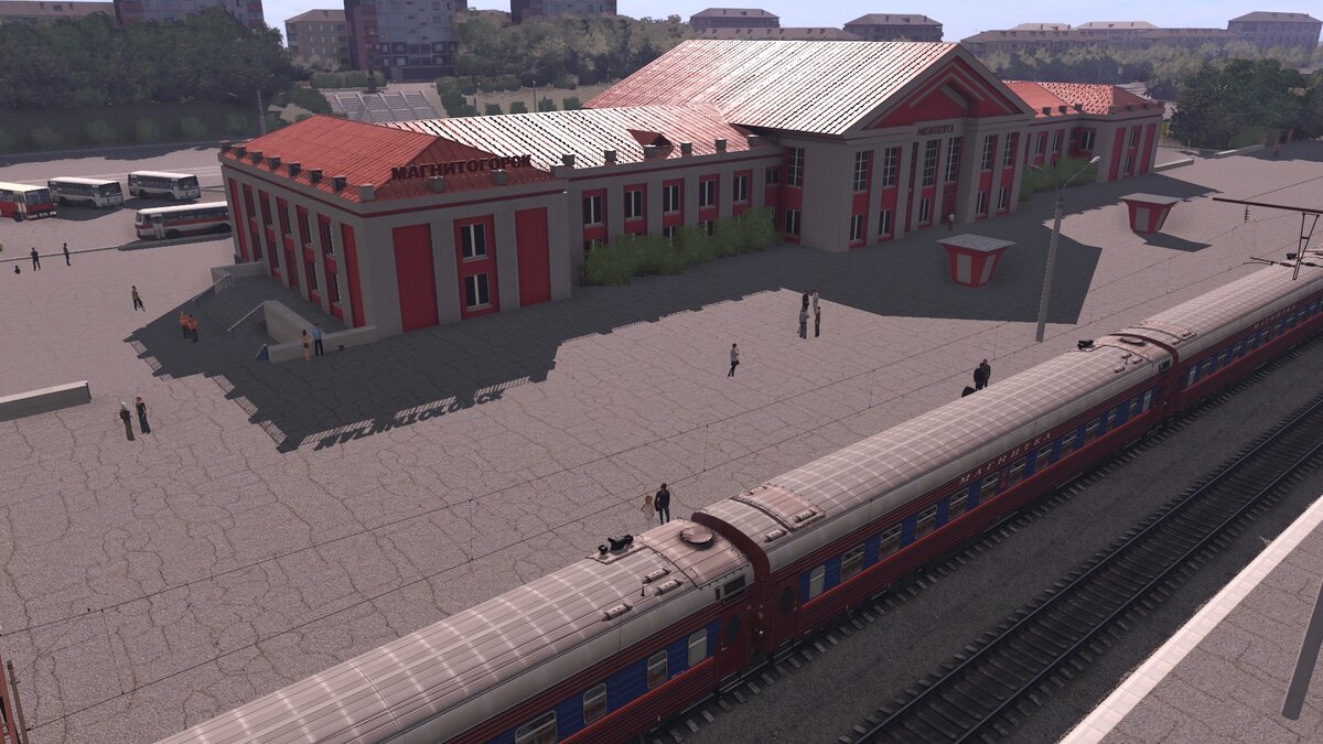 Фирменный поезд № 93/94 «МАГНИТКА» на 1 пути ст. Магнитогорск-Пассажирский.  