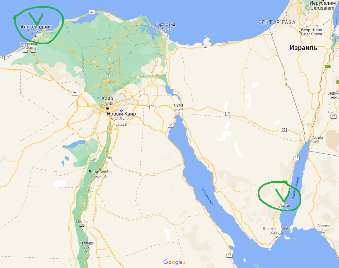 Зеленые галочки в кружочках - попробуйте отдохнуть там!