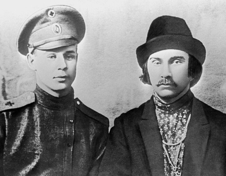 Сергей Есенин и Николай Клюев. 1916