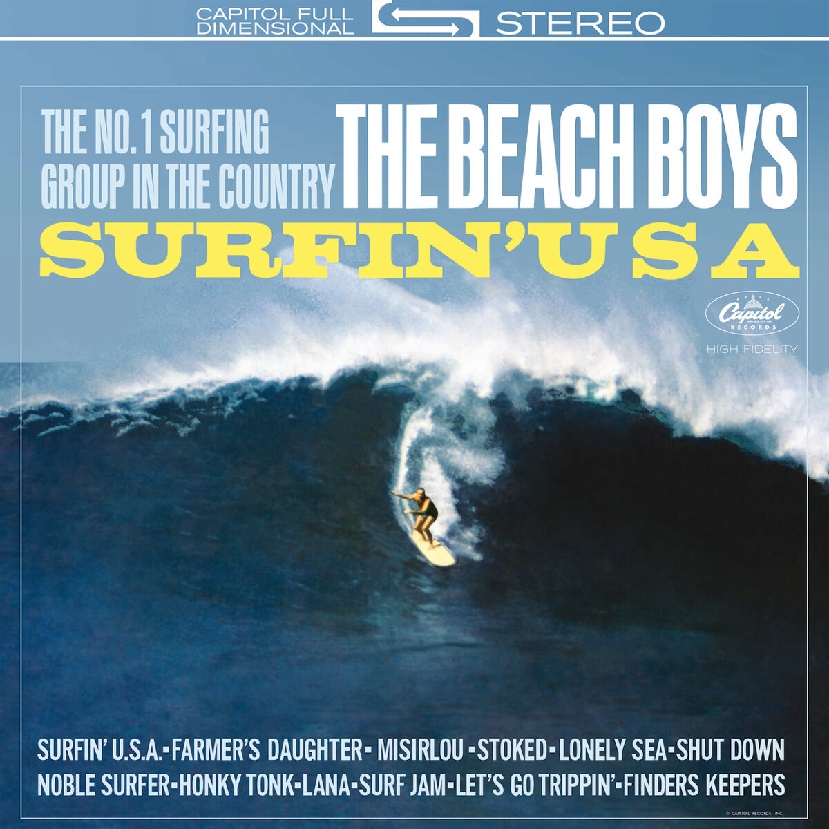 Обложка альбома Surfin’ USA ставшего главной сенсацией 1963 года в Америке. 