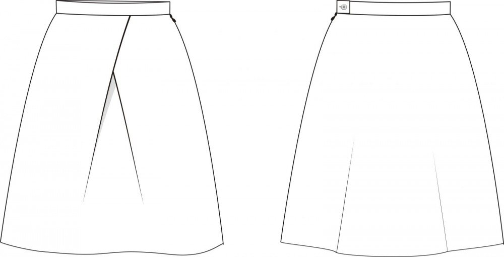 Выкройка юбки в складку на поясе: особенности обработки складок