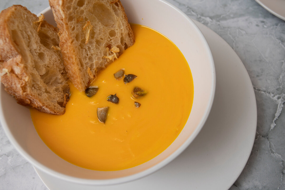 Тыквенный суп-пюре.