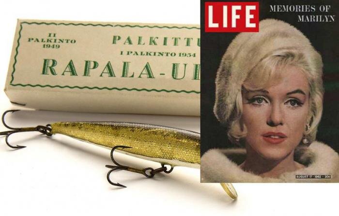 Обложка того самого журнала на фоне аутетичного воблера от Rapala. 