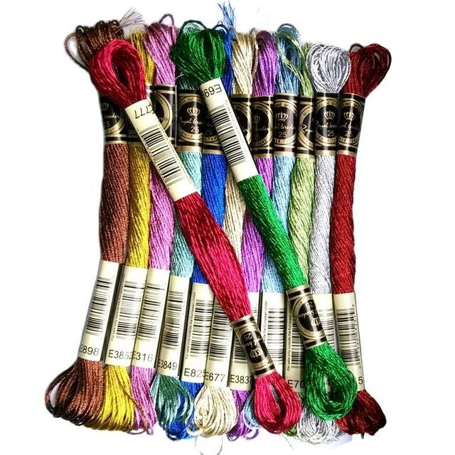 Нитки под серебро и золото