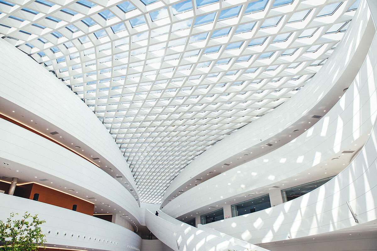 Интерьер выполнен из GRG, выставка Экспо-Астана. 