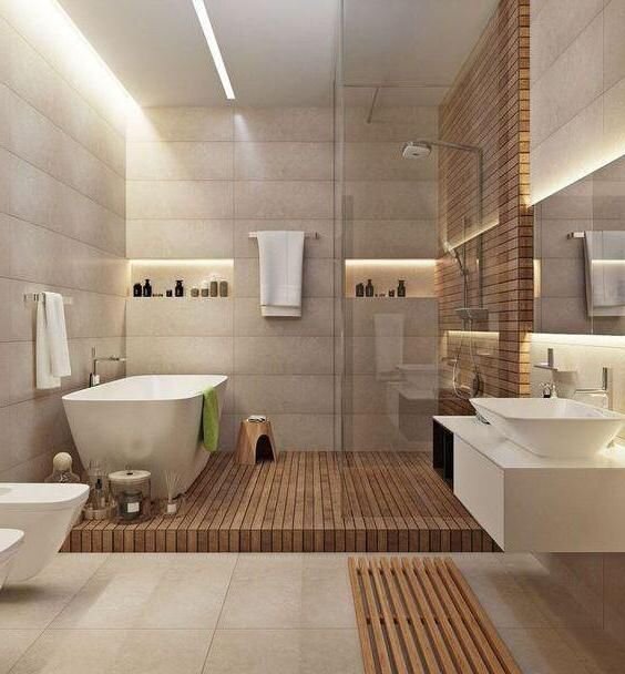 Деревянная ванная комната – отдых души и тела
