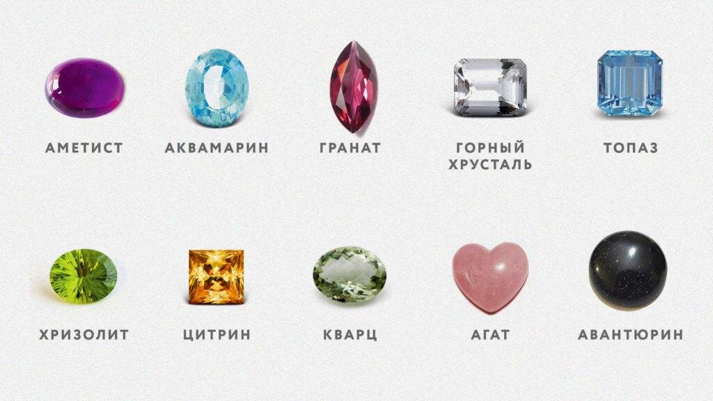 Драгоценные и полудрагоценные камни: ТОП-14
