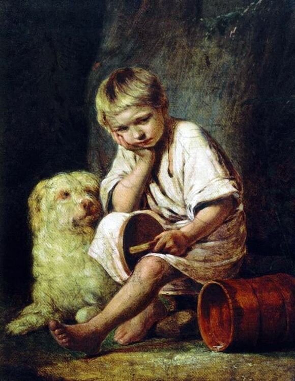 «Вот-те и батькин обед!» (1824 г.). Картина Алексея Венецианова.