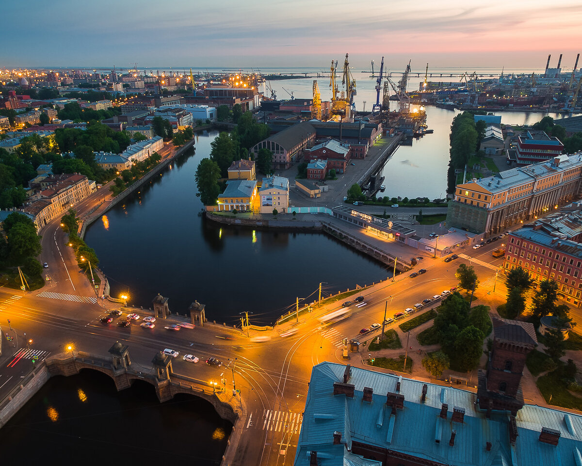 Фото закат СПБ Любительское фото верфи Адмиралтейские