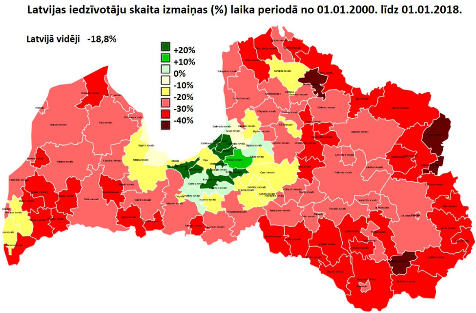 Карта латвии по регионам