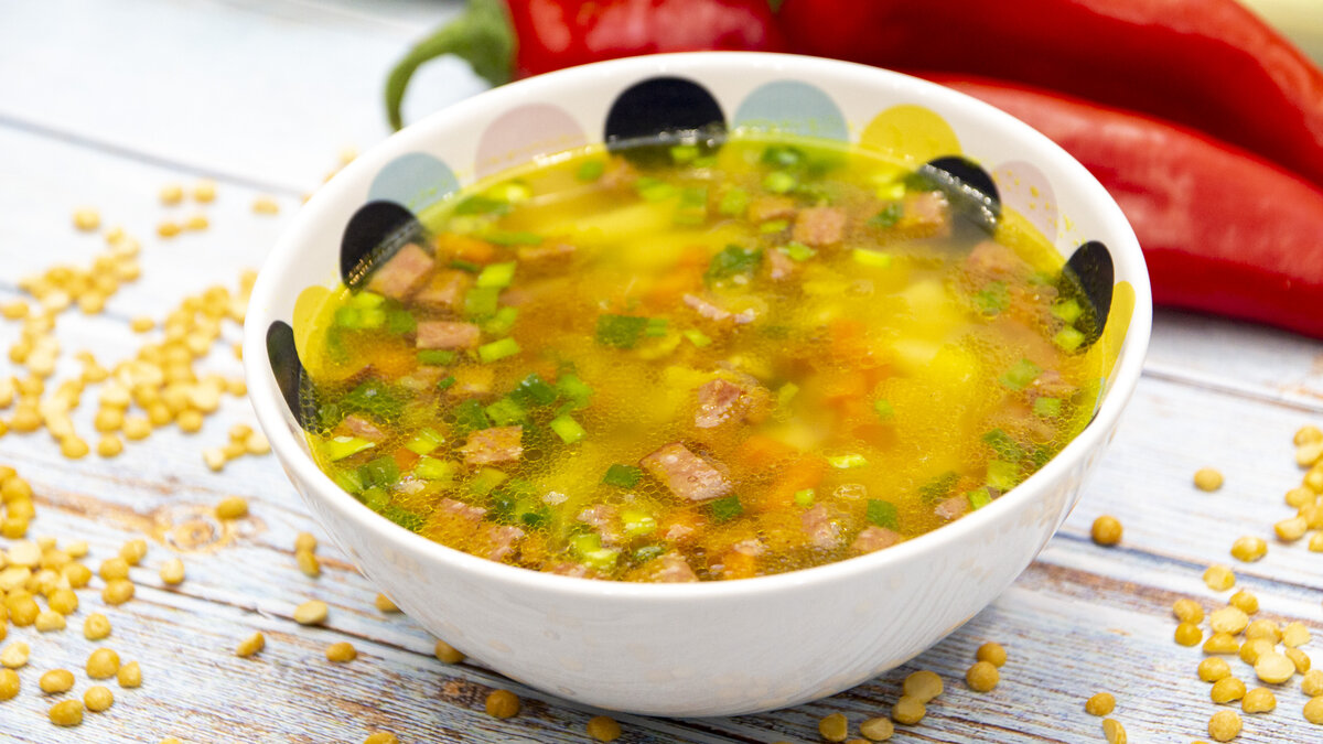 Рецепт горохового супа в казане