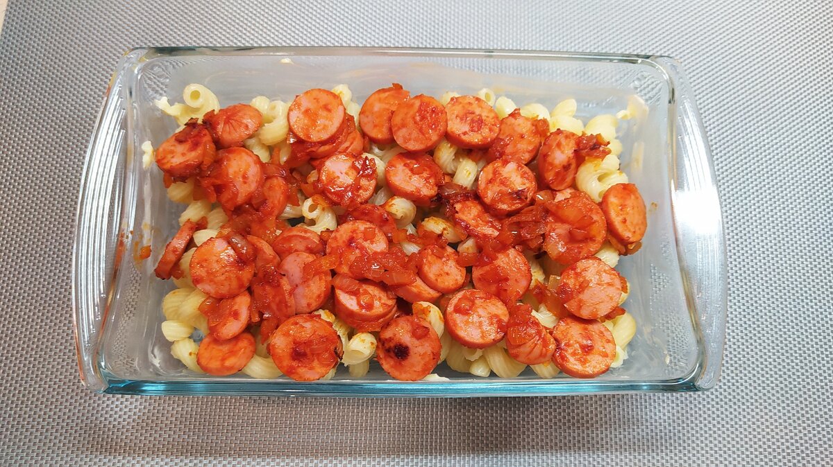 Очень вкусное блюдо из четырёх сосисок. Легко, быстро и недорого