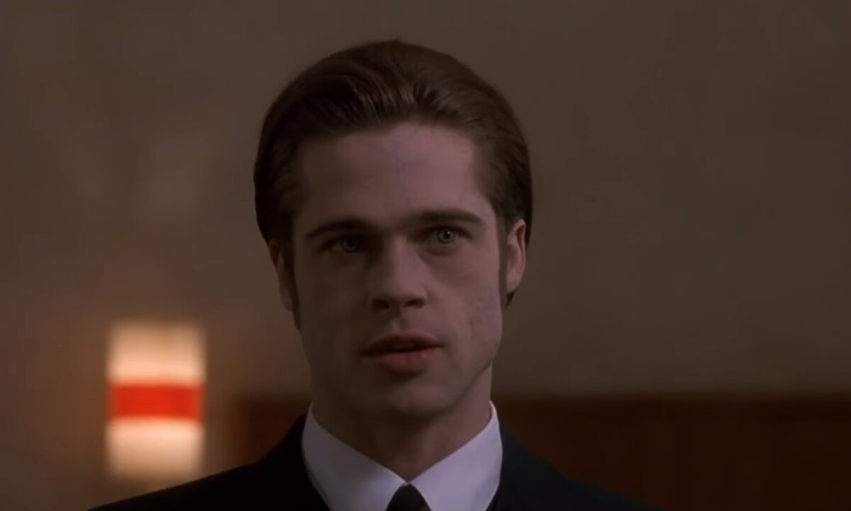 Кадр из фильма «Интервью с вампиром». Брэд Питт 