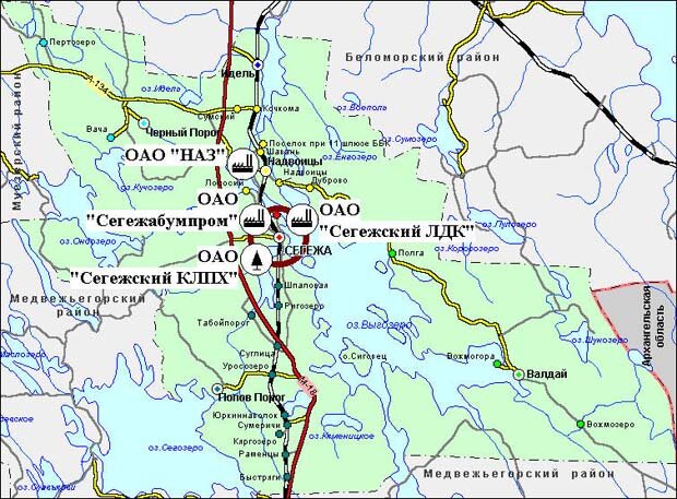 Петрозаводск где находится какая область на карте. Сегежа на карте Карелии.