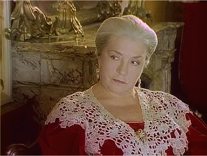 Кадр из сериала "Петербургские тайны". Амалия Потаповна фон Шпильце (Лидия Федосеева-Шукшина)