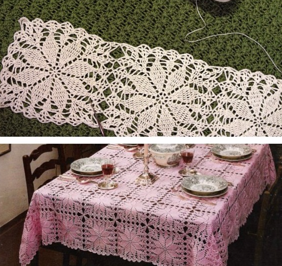 вот такую скатерть вязала
