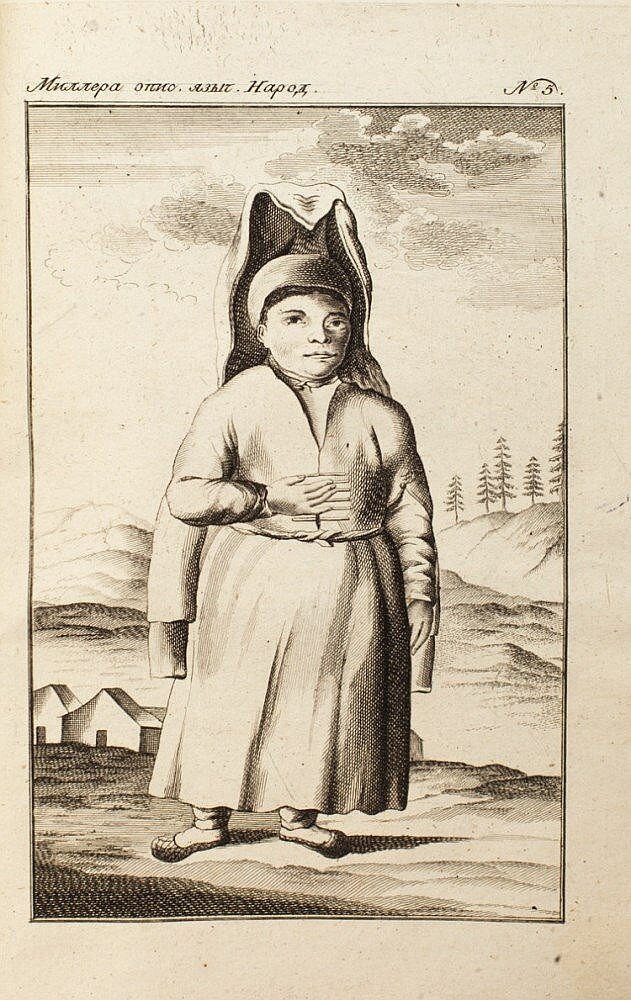 Удмуртка. XVIII в. 
Герхард Фридрих Миллер. Описание живущих в Казанской губернии языческих народов яко шо Черемис, Чуваш, Вотяков сочиненное по возвращении в 1745 голу из Камчатской экспедиции.
Санкт-Петербург. Иждивением Императорской Академии Наук. 1791 года