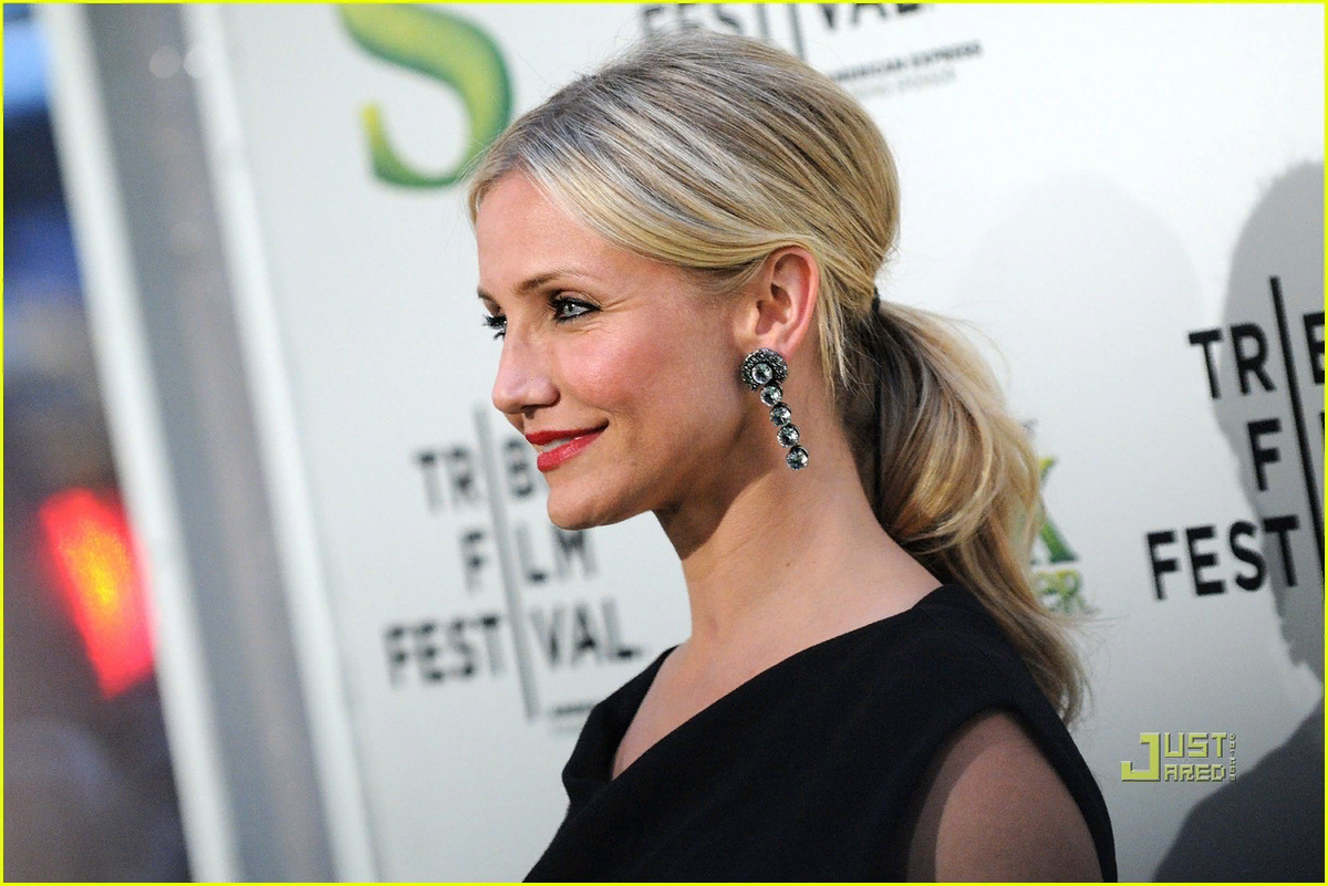 Кемерон Диаз, обладательница рационального профиля. Зрительно от подбородка до линии волос можно провести прямую линию.