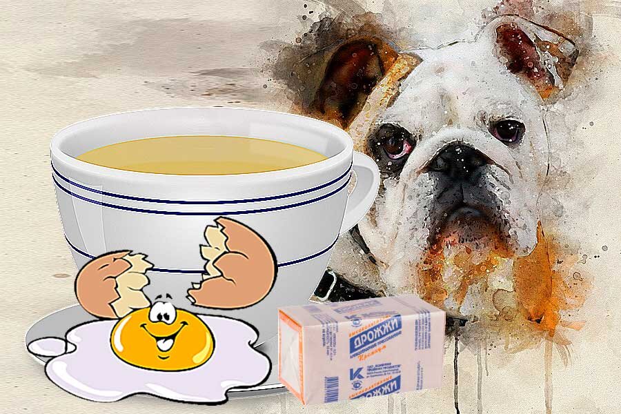 Маска с яйцом и дрожжами от бульдожьих щечек // konditermarket.ru