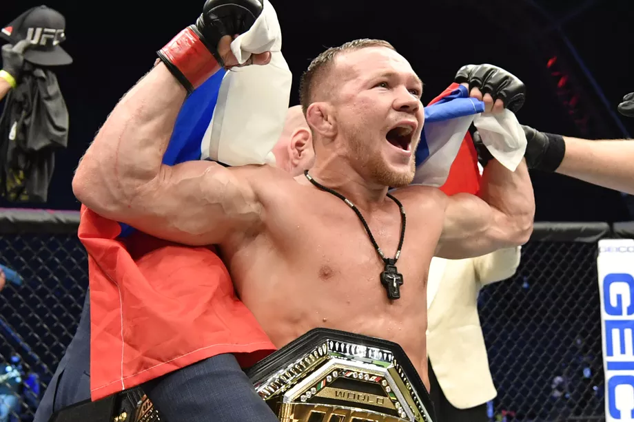 Петр Ян после победы над Жозе Альдо в рамках UFC 251